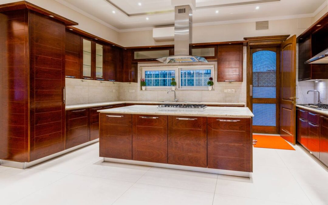 Elegant painted kitchen cabinetry in a luxury home
